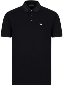 Emporio Armani Klassiek Polo Shirt voor Heren Emporio Armani , Black , Heren - Xl,M,S