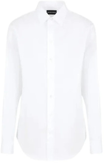 Emporio Armani Klassiek Wit T-shirt met Lange Mouwen Emporio Armani , White , Heren - 2Xl,L,M,3Xl