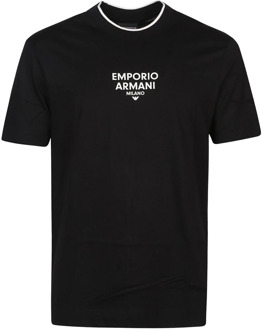 Emporio Armani Klassiek Zwart T-Shirt 0067 Emporio Armani , Black , Heren - 2Xl,Xl,L,M,S
