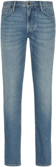 Emporio Armani Klassieke Slim Fit Stretch Denim Jeans Emporio Armani , Blue , Heren - W31,W40,W38,W30,W34