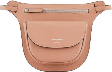 Emporio Armani Leren Heuptas (Nude) Huidkleurig - One Size