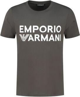 Emporio Armani Logo Crew Neck Shirt Heren grijs - wit - XL