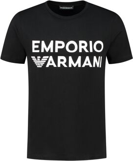 Emporio Armani Logo Crew Neck Shirt Heren zwart - wit - M