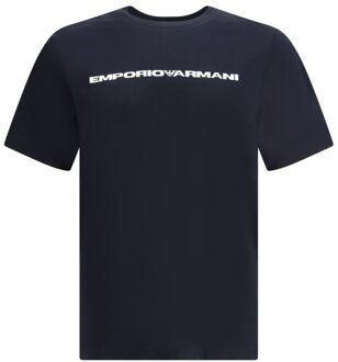 Emporio Armani Logo Grafisch T-shirt met Korte Mouwen - maat Zwart