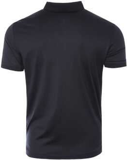 Emporio Armani Logo Tencel Mix Jersey Poloshirt - Marineblauw
