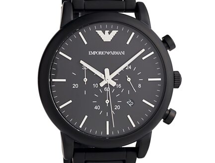 Emporio Armani Luigi Heren Horloge Zwart AR1895 - One Size