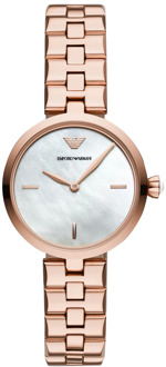 Emporio Armani Luxe quartz horloge met roségouden roestvrijstalen band Emporio Armani , Yellow , Unisex - ONE Size