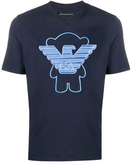 Emporio Armani Manga Bear T-Shirt Sweatshirt Emporio Armani , Blue , Heren - M