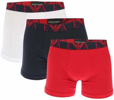 Emporio Armani Men's Emporio Armani 3 Pack of Boxers in Multi colour - maat Veelkleurig