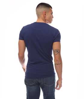 Emporio Armani Men's Emporio Armani Crewneck T-Shirt in Blue Blauw