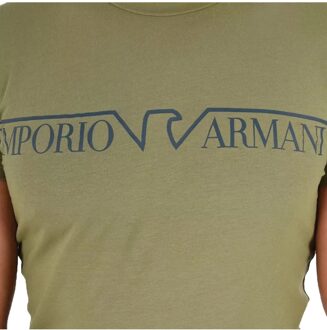 Emporio Armani Men's Emporio Armani Crewneck T-Shirt in Green Groen