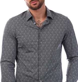 Emporio Armani Men's Emporio Armani Shirt in Multi colour Grijs - XL