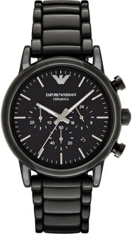 Emporio Armani Mens' Luigi Ceramic Chronograph Watch AR1507 Zwart