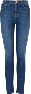 Emporio Armani Moderne stijl Skinny Fit Jeans met Handtekening Logo Emporio Armani , Blue , Dames - W32,W28,W30,W29,W33,W31