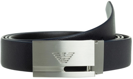 Emporio Armani Omkeerbare riem met verwisselbare gesp Emporio Armani , Blauw , Heren - ONE Size