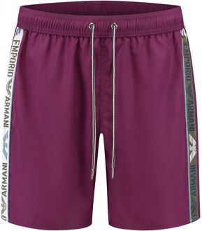 Emporio Armani Paarse Logo Band Zwemshorts Emporio Armani , Purple , Heren - 2Xl,Xl,L,M,S