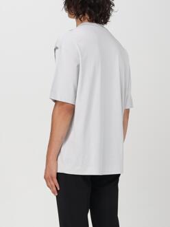 Emporio Armani Palmboom Grafische T-shirt Lichtgrijs