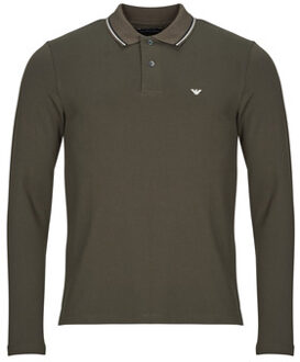 Emporio Armani Polo Shirt Lange Mouw Emporio Armani POLO SHIRT" Kaki - S, M