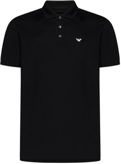 Emporio Armani Polo Shirt met Logo Emporio Armani , Black , Heren - Xl,S