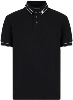 Emporio Armani Polo Shirts Emporio Armani , Black , Heren - 2Xl,Xl,L,M,S,Xs,3Xl