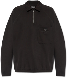 Emporio Armani Polo sweatshirt Emporio Armani , Black , Heren - 2Xl,L,M