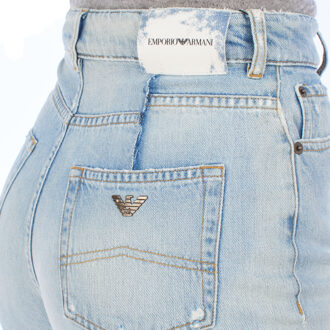 Emporio Armani Relaxed Fit Broek 3K2J29 Dames Blauw