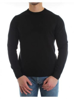 Emporio Armani Ronde Hals Gebreide Trui, Clic Essential Sweater Emporio Armani , Blue , Heren - XL