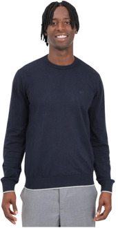 Emporio Armani Round-neck Knitwear Emporio Armani , Blauw , Heren - 2Xl,Xl,L,M,S