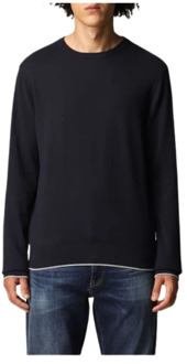 Emporio Armani Round-neck Knitwear Emporio Armani , Blauw , Heren - 2Xl,Xl,L,M,S