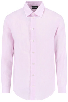 Emporio Armani Roze Overhemden voor Vrouwen Emporio Armani , Pink , Heren - 2Xl,Xl,L,M,S