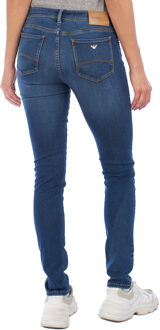 Emporio Armani Skinny Jeans Mid Rise 3K2J28 Dames Blauw