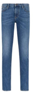 Emporio Armani Slim Fit 5 Zakken Denim Jeans Emporio Armani , Blue , Heren - W36,W31,W33,W32,W34,W42,W30,W38,W40