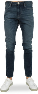 Emporio Armani Slim-Fit Blauwe Denim Jeans Emporio Armani , Blue , Heren - W33,W34