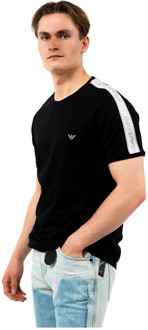 Emporio Armani Slim Fit Gebreid T-shirt Emporio Armani , Black , Heren - Xl,L,M