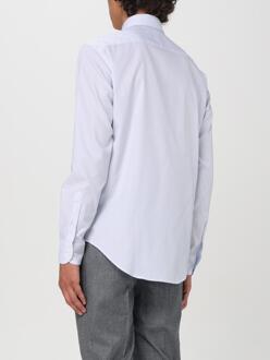 Emporio Armani Slim Fit Gestreepte Overhemd Wit