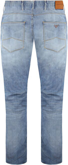 Emporio Armani Slim Fit Heren Verwrongen Jeans Blauw