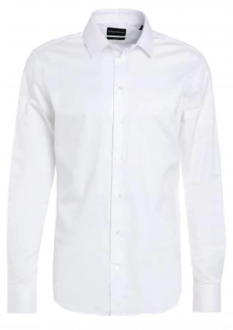 Emporio Armani Slim Stretch Overhemd Emporio Armani , White , Heren - 2Xl,L,M,S,Xs
