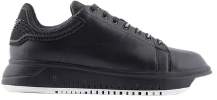 Emporio Armani Sneakers met logo Emporio Armani , Black , Heren - 41 EU