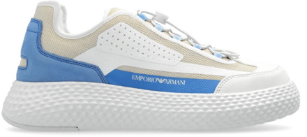 Emporio Armani Sneakers met logo Emporio Armani , White , Dames - 37 1/2 Eu,37 Eu,36 Eu,36 1/2 Eu,39 1/2 Eu,39 Eu,40 Eu,41 Eu,35 EU