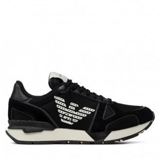 Emporio Armani Sneakers with logo Emporio Armani , Zwart , Heren - 42 Eu,44 Eu,43 Eu,40 Eu,41 EU