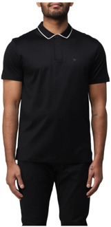 Emporio Armani Stijlvolle Heren Polo Shirt Emporio Armani , Black , Heren