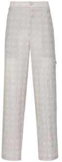 Emporio Armani Straight Trousers Emporio Armani , Gray , Heren - 2Xl,Xl,L,M,S