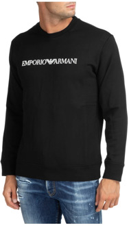 Emporio Armani Sweater met logoprint Diepzwart