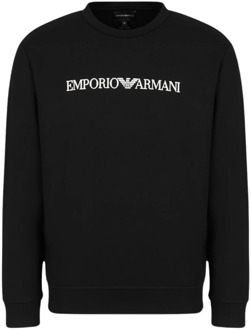 Emporio Armani Sweater met logoprint Diepzwart