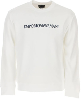 Emporio Armani Sweater met logoprint Parelmoer - XL