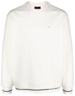 Emporio Armani Sweatshirt met opdruk en logo Emporio Armani , White , Heren - Xl,L
