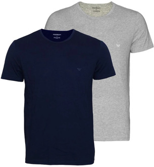 Emporio Armani T-shirt - Maat S  - Mannen - blauw/grijs