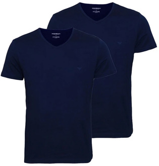 Emporio Armani T-shirt - Maat S  - Mannen - blauw