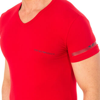 Emporio Armani T-shirt met korte mouw en V-hals 110810-8P723 man Rood - L