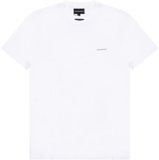 Emporio Armani T-shirt met logo-print Emporio Armani , White , Heren - L,M,3Xl